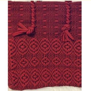 Vintage Bags - Vintage Woven Red Fabric Tote Vintage Bags - Vintage Woven Red Fabric Tote